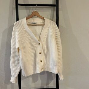 Cream button up sweater - Old navy